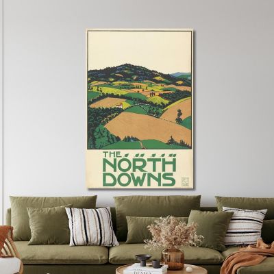 The North Downs Londoner U-Bahn Edward McKnight Kauffer, emk14 drucken auf leinwand
