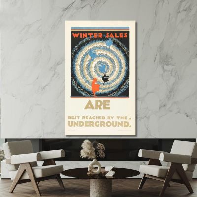 Saldi Invernali Per La Metropolitana Di Londra Edward McKnight Kauffer emk21 quadro stampa su tela Saldi Invernali Per La Metropolitana Di Londra Edward McKnight Kauffer emk21 quadro stampa su tela