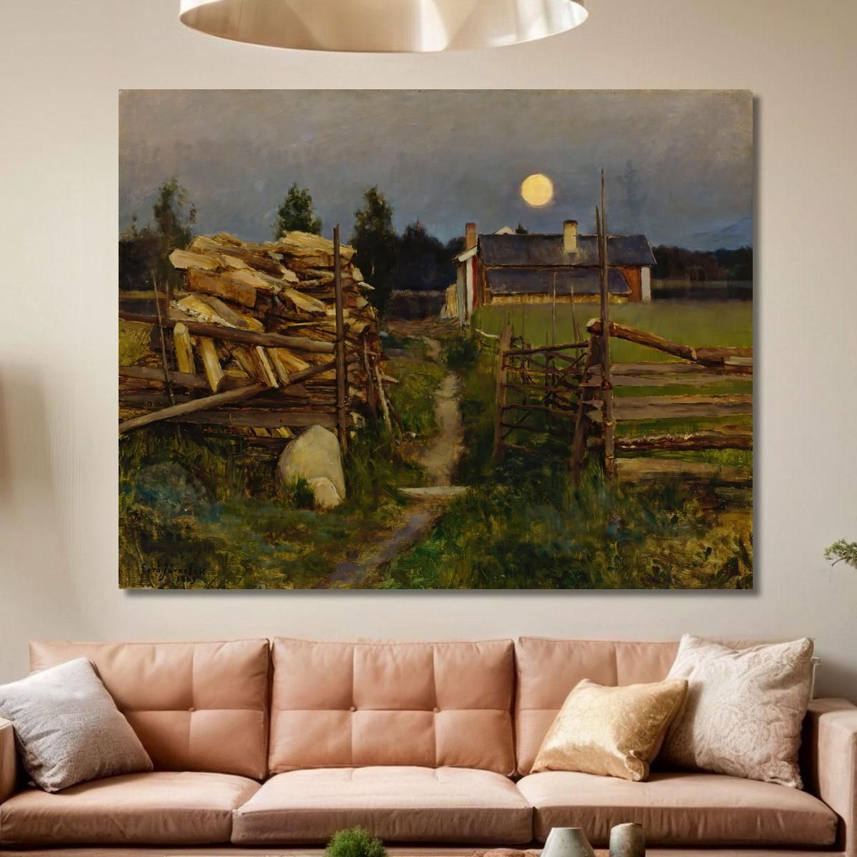 Noche De Verano Con Luna Eero Järnefelt ejr33 cuadro en lienzo