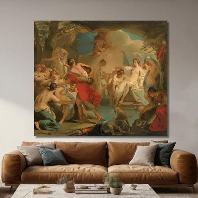 Diane Et Callisto Gaetano Gandolfi, ggn1 tableau impression sur toile