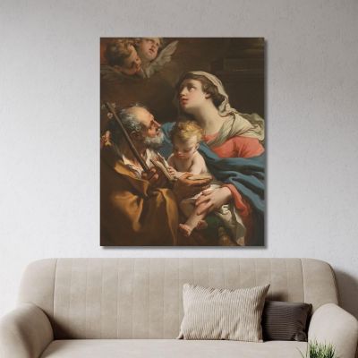 La Sacra Famiglia 2 Gaetano Gandolfi ggn12 quadro stampa su tela