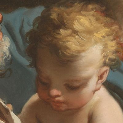 La Sacra Famiglia 2 Gaetano Gandolfi ggn12 quadro stampa su tela
