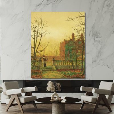 Oro Otoñal John Atkinson Grimshaw, jag20 cuadro en lienzo