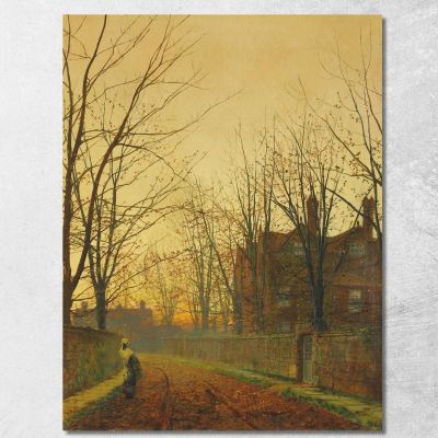 Fine Ottobre John Atkinson Grimshaw jag38 quadro stampa su tela