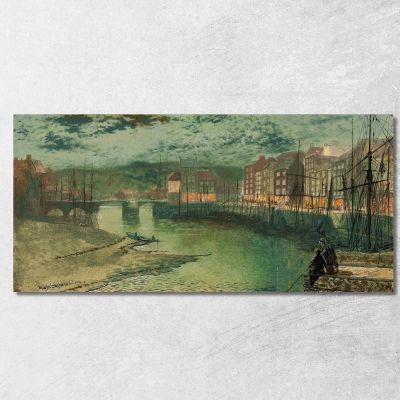 I Moli Di Whitby John Atkinson Grimshaw jag83 quadro stampa su tela