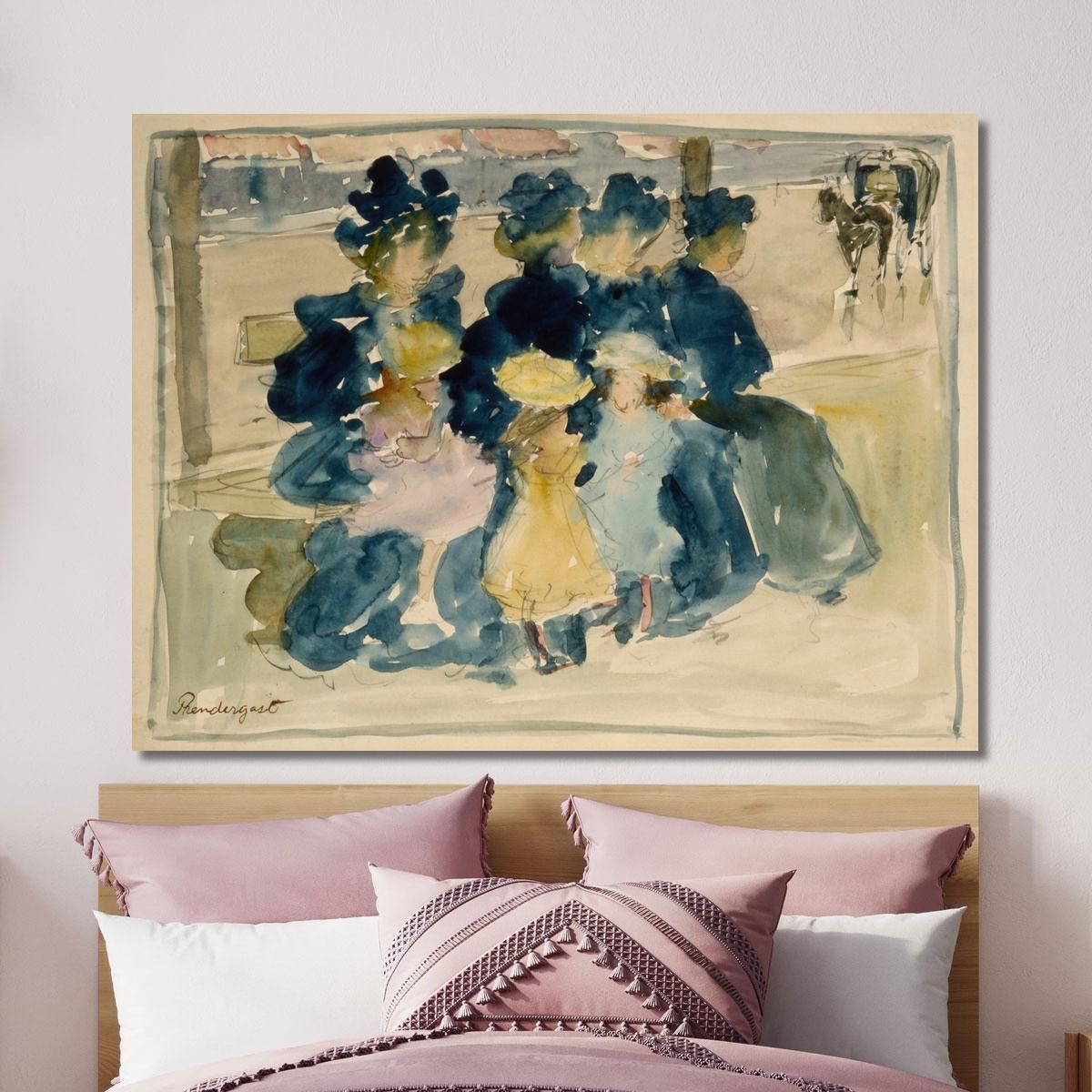 Lungo Il Viale Maurice Prendergast mpr2 quadro stampa su tela
