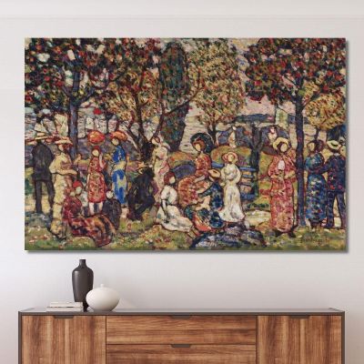 Autumn Maurice Prendergast, mpr3 canvas print