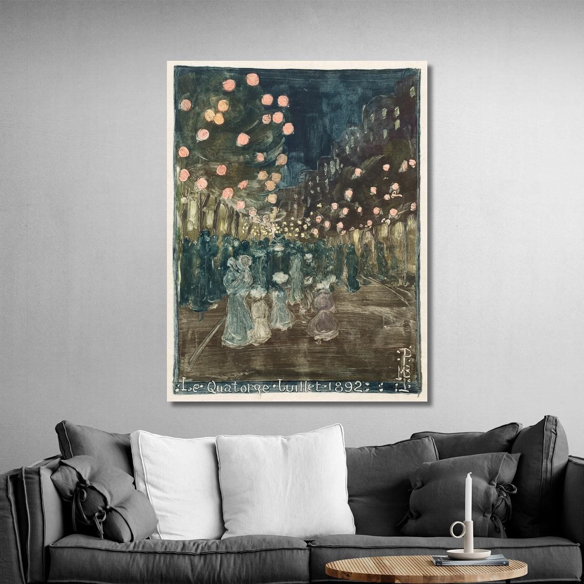 Festa Della Bastiglia Maurice Prendergast mpr5 quadro stampa su tela
