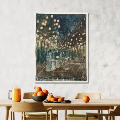 Festa Della Bastiglia Maurice Prendergast mpr5 quadro stampa su tela Festa Della Bastiglia Maurice Prendergast mpr5 quadro stampa su tela