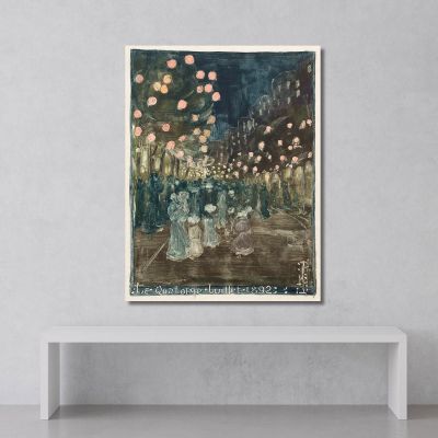 Festa Della Bastiglia Maurice Prendergast mpr5 quadro stampa su tela Festa Della Bastiglia Maurice Prendergast mpr5 quadro stampa su tela
