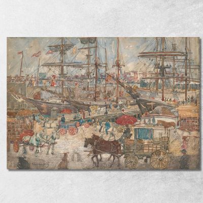 Docks East Boston Maurice Prendergast mpr14 quadro stampa su tela