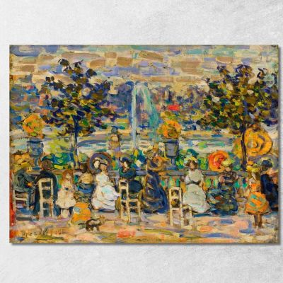 Nei Giardini Del Lussemburgo Maurice Prendergast mpr22 quadro stampa su tela Nei Giardini Del Lussemburgo Maurice Prendergast mpr22 quadro stampa su tela