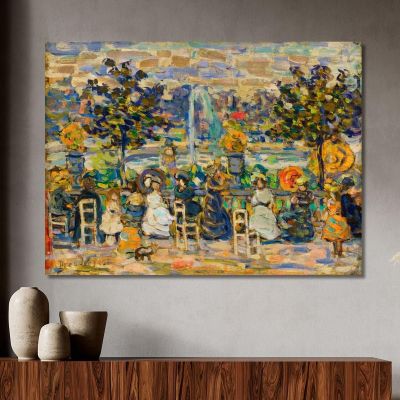 Nei Giardini Del Lussemburgo Maurice Prendergast mpr22 quadro stampa su tela Nei Giardini Del Lussemburgo Maurice Prendergast mpr22 quadro stampa su tela