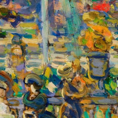 Nei Giardini Del Lussemburgo Maurice Prendergast mpr22 quadro stampa su tela Nei Giardini Del Lussemburgo Maurice Prendergast mpr22 quadro stampa su tela