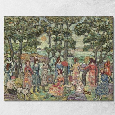 Paesaggio Con Figure 2 Maurice Prendergast mpr27 quadro stampa su tela