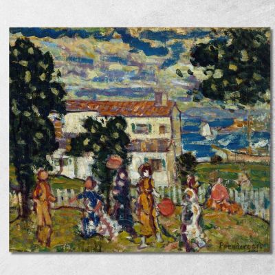 Villaggio Del New England Maurice Prendergast mpr34 quadro stampa su tela
