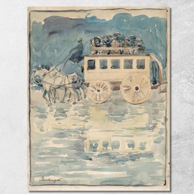 Omnibus Parigino Maurice Prendergast mpr37 quadro stampa su tela