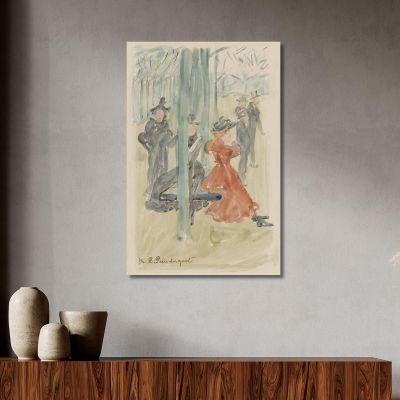 Park Scene Maurice Prendergast, mpr39 canvas print