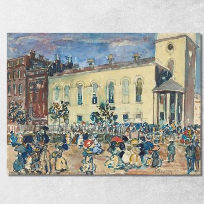 Chiesa Di Park Street Boston Maurice Prendergast mpr40 quadro stampa su tela