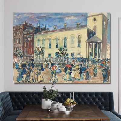 Chiesa Di Park Street Boston Maurice Prendergast, mpr40 quadro stampa su tela