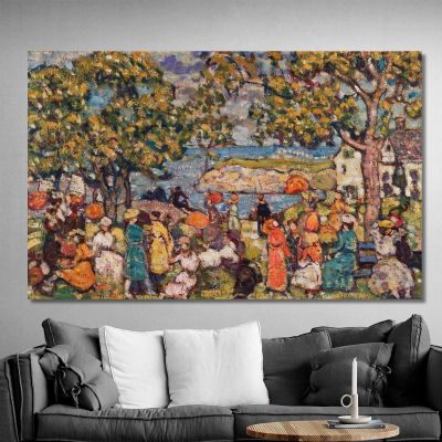 Pique-Nique Maurice Prendergast, mpr42 tableau impression sur toile