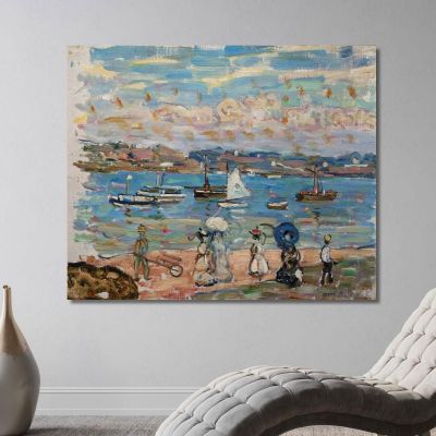 Promenade By The Sea Maurice Prendergast, mpr44 canvas print