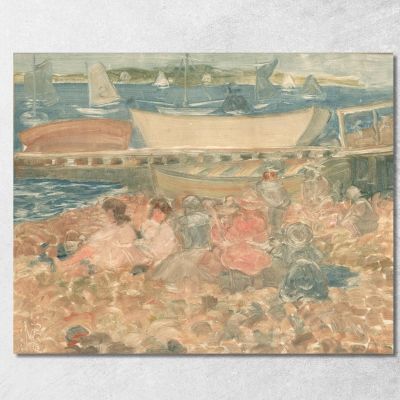 Cantiere Navale Bambini Che Giocano Maurice Prendergast mpr53 quadro stampa su tela