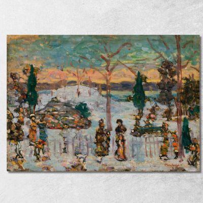 Neve In Aprile Maurice Prendergast mpr54 quadro stampa su tela
