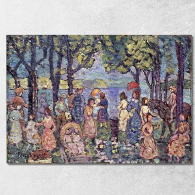 Estate Nel New England Maurice Prendergast mpr57 quadro stampa su tela Estate Nel New England Maurice Prendergast mpr57 quadro stampa su tela