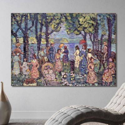 Estate Nel New England Maurice Prendergast mpr57 quadro stampa su tela Estate Nel New England Maurice Prendergast mpr57 quadro stampa su tela
