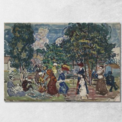 Passeggiata Domenicale Maurice Prendergast mpr59 quadro stampa su tela