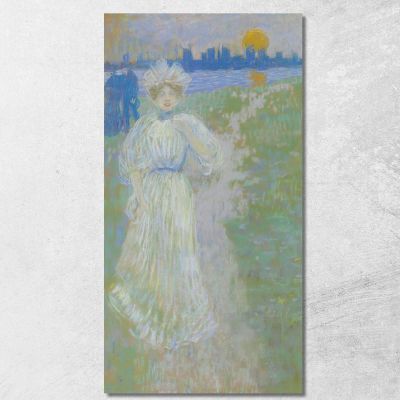 Tramonto Boston Maurice Prendergast mpr61 quadro stampa su tela