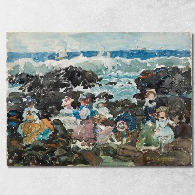 Onde Cohasset Maurice Prendergast mpr62 quadro stampa su tela