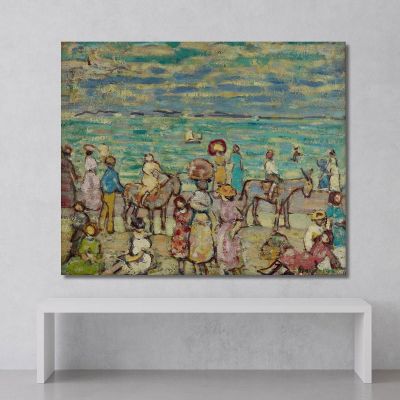 La Plage Maurice Prendergast, mpr63 tableau impression sur toile