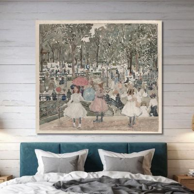 Le Mail, Central Park Maurice Prendergast, mpr65 tableau impression sur toile