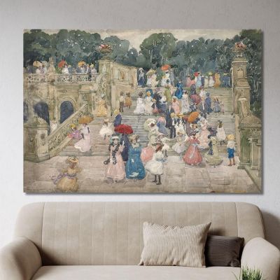 The Terrace Bridge Central Park Maurice Prendergast, mpr69 canvas print