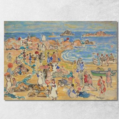 Veduta Lungo La Costa Del New England Maurice Prendergast mpr74 quadro stampa su tela