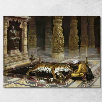 Onorando La Tigre Rudolf Ernst rer20 quadro stampa su tela