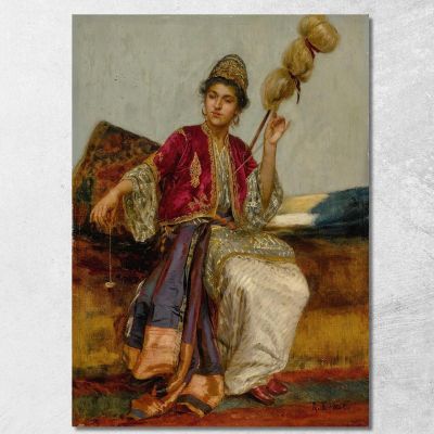 La Filatrice Rudolf Ernst rer25 quadro stampa su tela