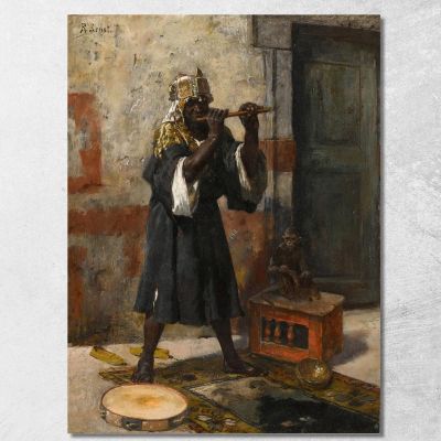 Il Suonatore Di Flauto Rudolf Ernst rer43 quadro stampa su tela
