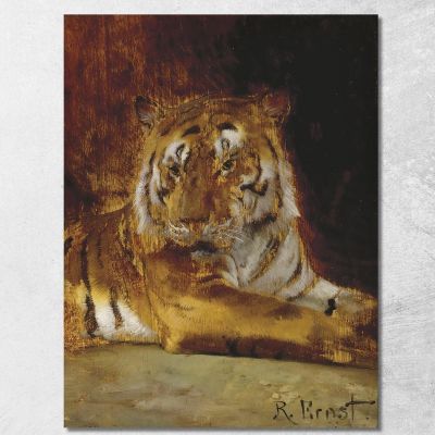Tigre Rudolf Ernst rer72 quadro stampa su tela