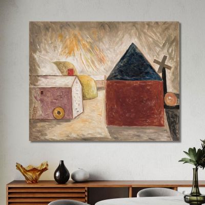 Hinterhof Im Sonnenschein Tadeusz Makowski, tmk7 drucken auf leinwand