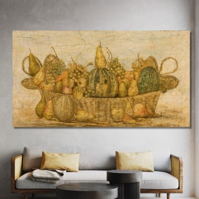 Korb Mit Früchten Tadeusz Makowski, tmk11 drucken auf leinwand