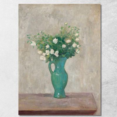 Bouquet In Un Vaso Verde Tadeusz Makowski tmk14 quadro stampa su tela