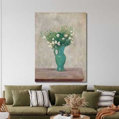 Bouquet Dans Un Vase Vert Tadeusz Makowski, tmk14 tableau impression sur toile
