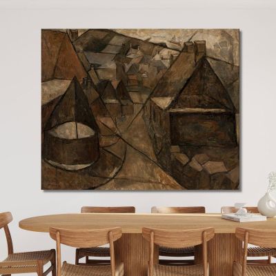 Breton Landscape With A Well Tadeusz Makowski, tmk18 canvas print