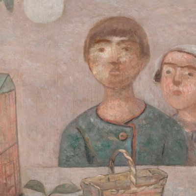 Bambini Davanti A Una Gabbia Con Uccellini Tadeusz Makowski tmk30 quadro stampa su tela Bambini Davanti A Una Gabbia Con Uccellini Tadeusz Makowski tmk30 quadro stampa su tela