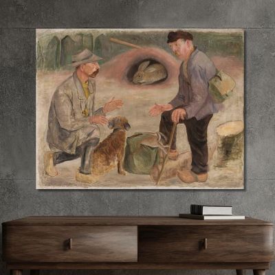 Conversazione Con Un Cacciatore Tadeusz Makowski, tmk34 quadro stampa su tela