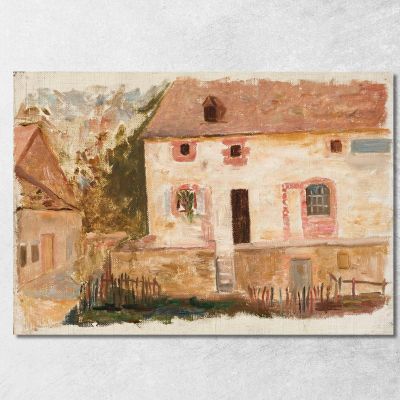Casa Con Staccionata Tadeusz Makowski tmk36 quadro stampa su tela