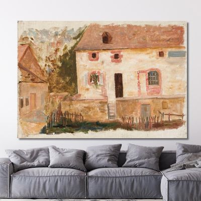 Haus Mit Lattenzaun Tadeusz Makowski, tmk36 drucken auf leinwand